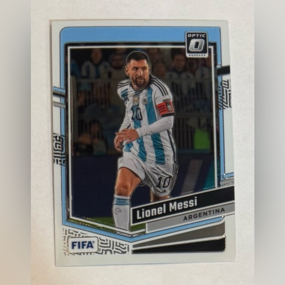 2023/24 Panini- Donruss Soccer # 1 Lionel Messi Blue and White Design Argentina - Picture 1 of 8